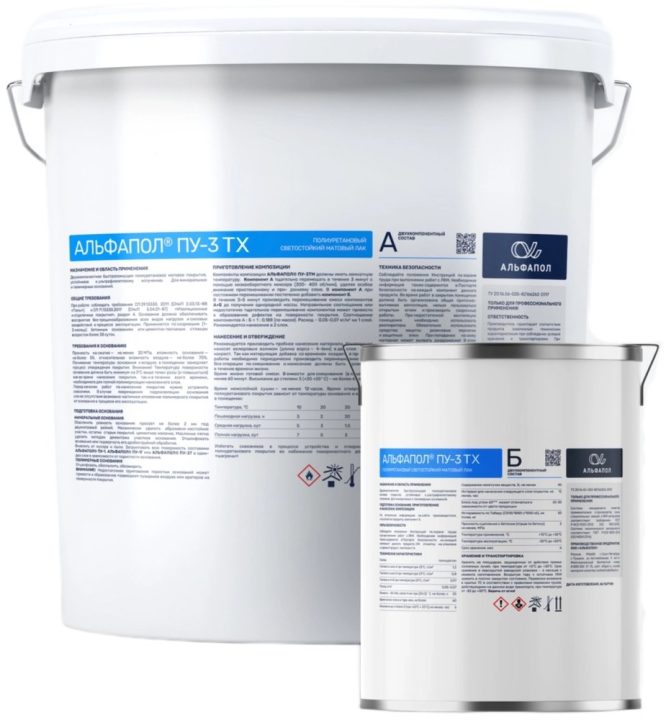 ALFAPOL PU-3TKh — chemical-resistant polyurethane sealer for industrial floors