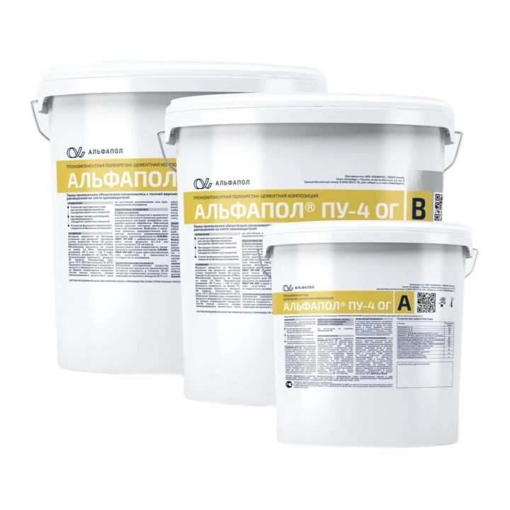 ALFAPOL PU-4OG — polyurethane-cement paint, primer and base for coatings