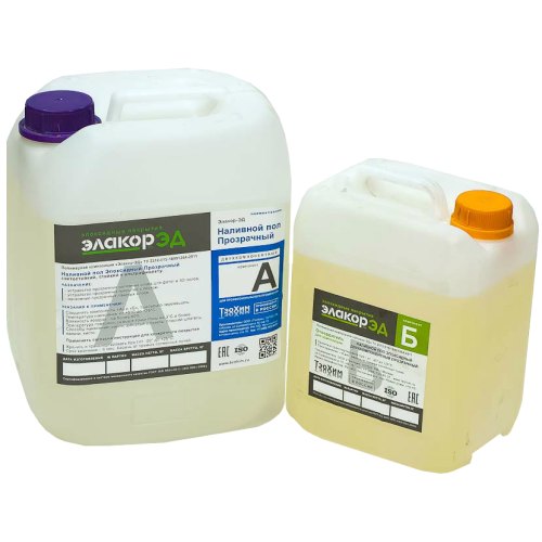 Elakor-ED Self-levelling Floor Transparent — transparent epoxy floor for 3D coatings