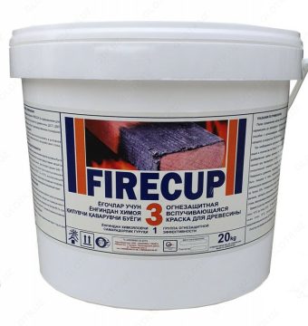 Огнезащитная краска FIRECUP 3 для древесины, ДСП и ДВП