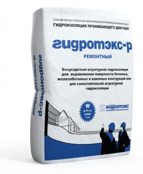 Gidroteks-R (repair) — plaster waterproofing and levelling