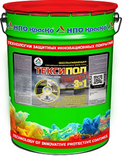 Teksipol “3 in 1” Ekspert — primer-enamel for concrete, applied down to −30 °C