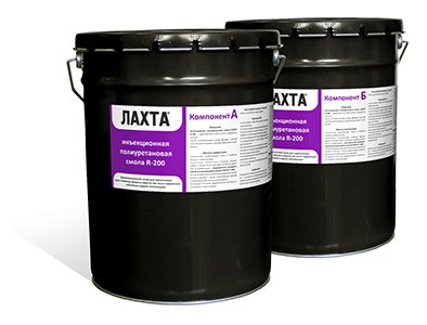 LAKHTA F-100 — polyurethane injection resin for stopping leaks