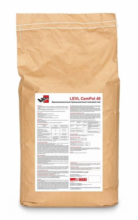 LEVL CemPol 40 — thin-layer self-levelling screed for indoor use