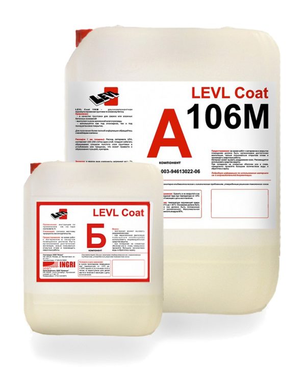 LEVL Coat 106M — yangi va nam beton uchun suv asosidagi epoksid grunt