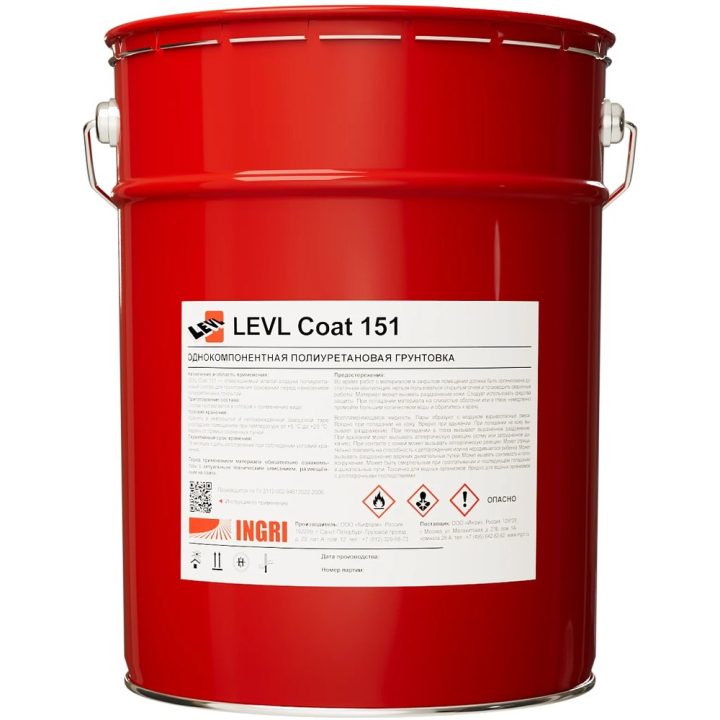 LEVL Coat 151 — poliuretan pollar ostiga poliuretan grunt