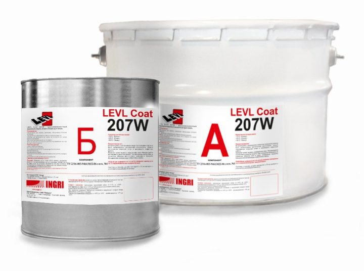 LEVL Coat 207 W — clear water-based epoxy primer-enamel for concrete