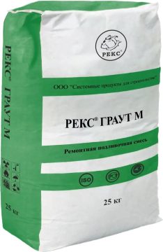 REKS® Graut M — stanok asoslari va ankerlar uchun oquvchan kirishmaydigan R4 podlivka