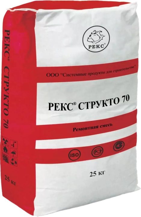 REKS® Strukto 70 — W20 markali, 70 MPa li tiksotrop R4 taʼmirlash tarkibi