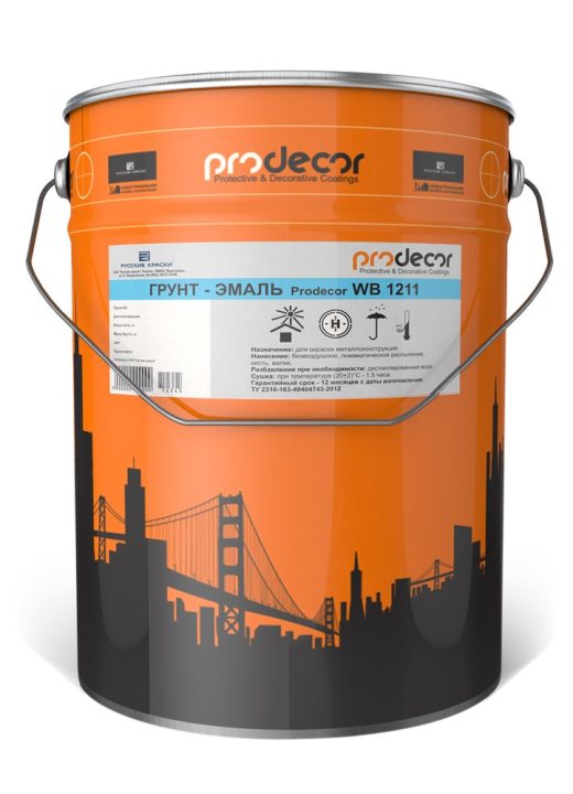 Prodecor WB 1211 water-dispersion primer-enamel — single-coat waterborne primer-enamel