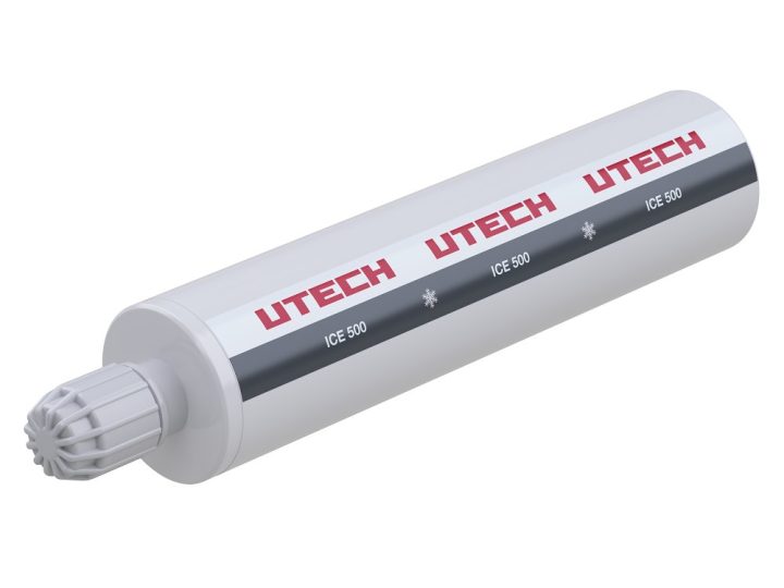 UTECH ICE 500 chemical bonded anchor — acrylate anchor for installation in frost