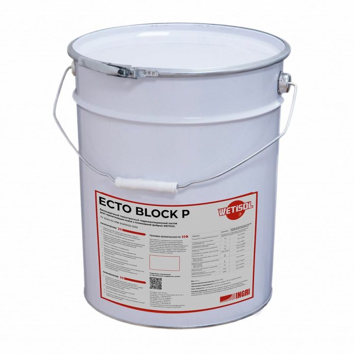 WETISOL Ecto Block P — fibrali kirishmaydigan chok tarkibi